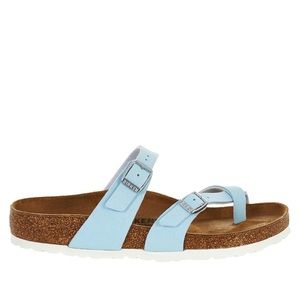 Birkenstock Mayfair Sandals Blue Leather White Bottoms Size 42